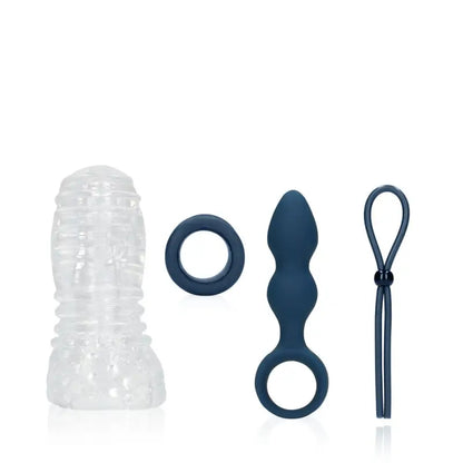 Sexplore Toy Kit with Adjustable Cock Ring and Stretchable Masturbator