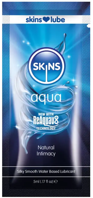 Skins Aqua Water Based Lubricant - 5ml Foil