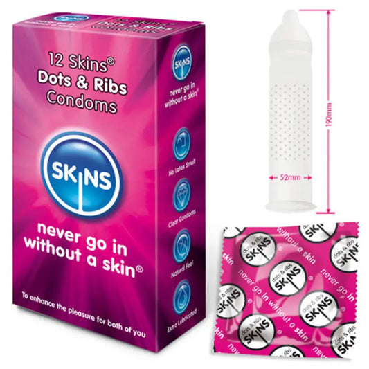 Skins Condoms Dots and Ribs for Enhanced Mutual Pleasure