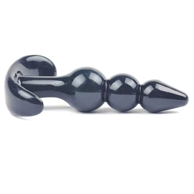 Small Black Beaded Anal Plug for Enhanced Pleasure and Comfort