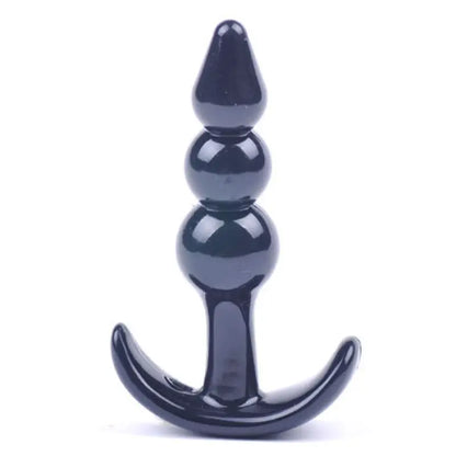 Small Black Beaded Anal Plug for Enhanced Pleasure and Comfort