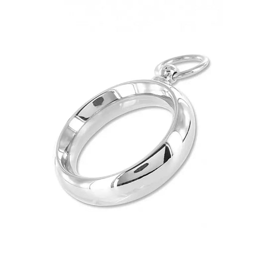 Stainless Steel Bondage Cock Ring with Data Design Donut Ring