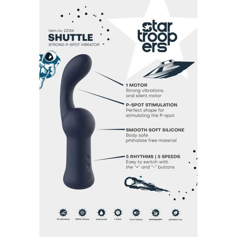 Startroopers Shuttle Strong PSpot Vibe for Ultimate Prostate Stimulation