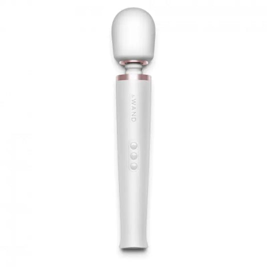 Ultimate Wand Rechargeable White Massager in Convenient Travel Case