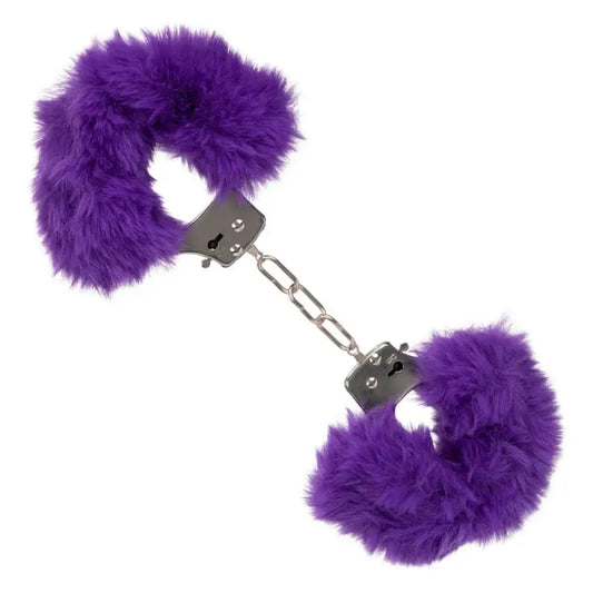 Ultra Fluffy Furry Cuffs in Purple for Comfortable Bondage Play