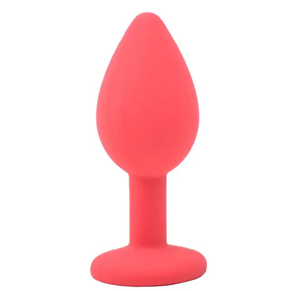 Unleash Desire with the Small Red Jewelled Silicone Butt Plug