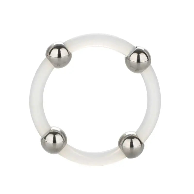 Unleash Ecstasy with the Steel Beaded Silicone Ring for Enhanced Pleasure