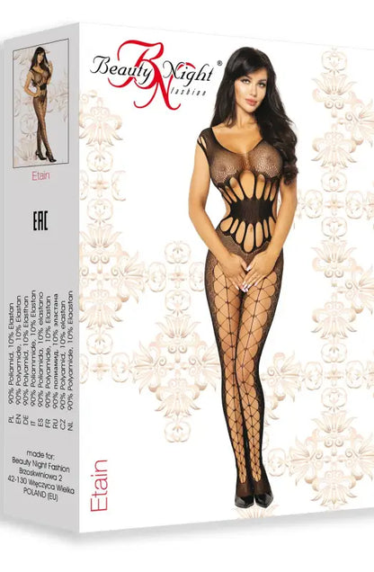 Unleash Elegance with Beauty Night BN6592 Black Bodystocking Design - One Size (S-L)