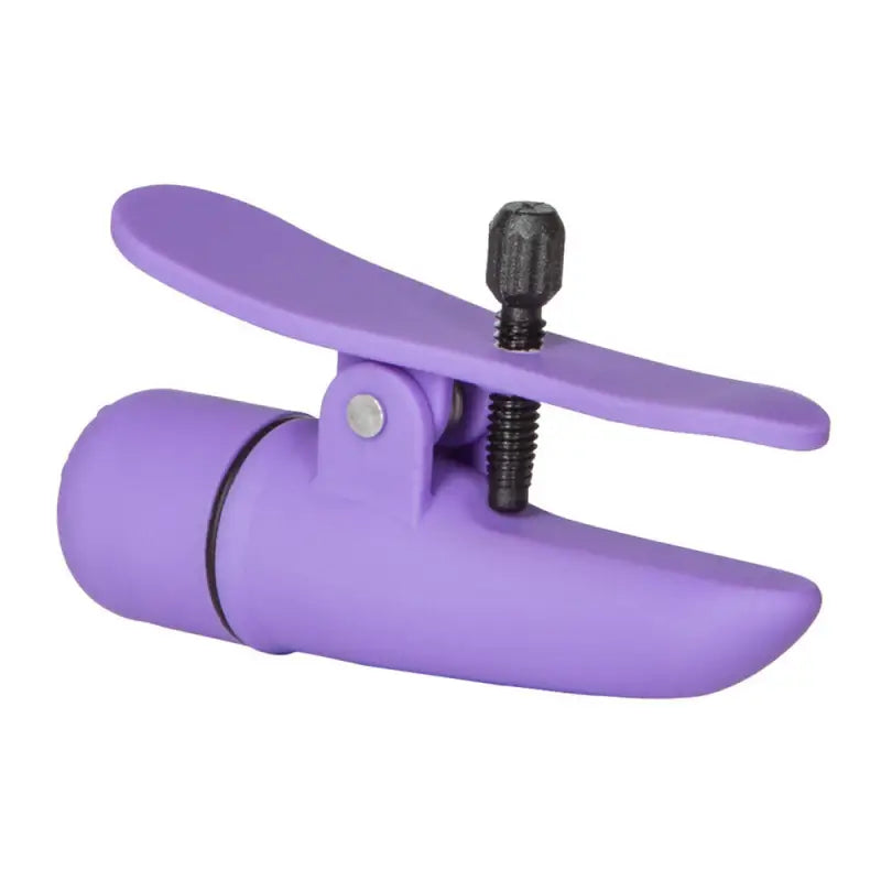 Unleash Pleasure with Adjustable Purple Nipple Clamps and Vibrators