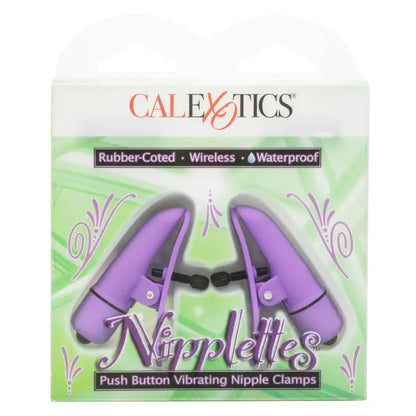 Unleash Pleasure with Adjustable Purple Nipple Clamps and Vibrators