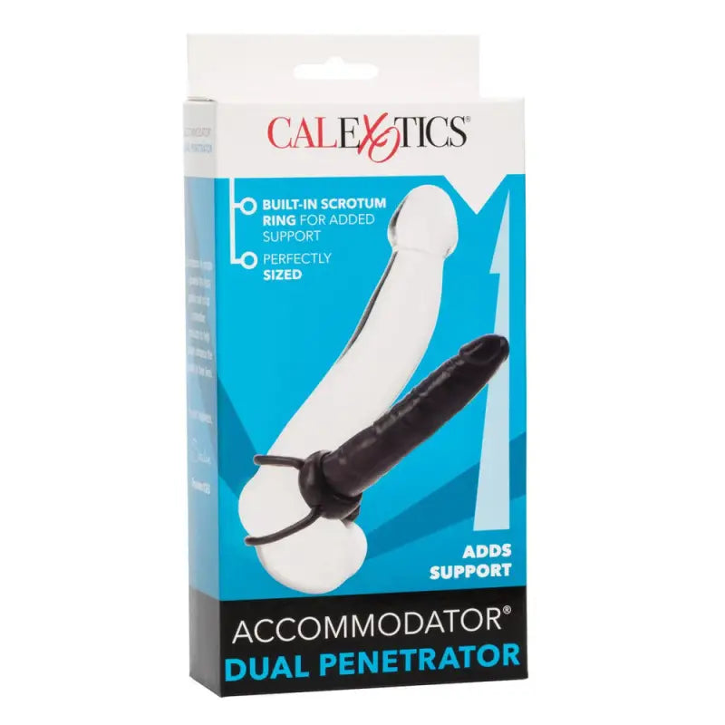 Unleash Pleasure with the Accommodator Dual Penetrator Black Dildo