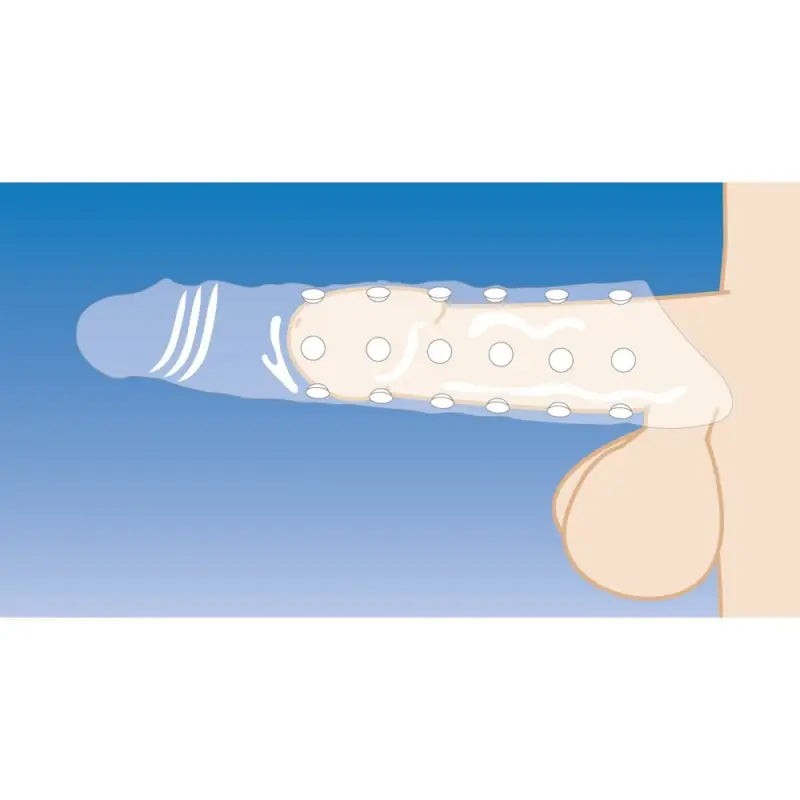 Unleash Pleasure with the Size Matters 3 Inch Clear Penis Extender Sleeve