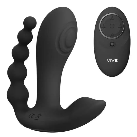 Unleash Pleasure with the Vive Kata Double Penetrator Vibrator Black