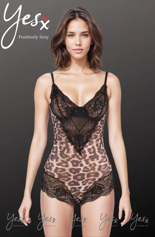 Unleash Your Wild Side with YesX YX854 Leopard Bodysuit and Lace