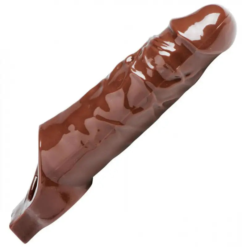 Unlock Enhanced Pleasure with the Ample Penis Enhancer in Brown