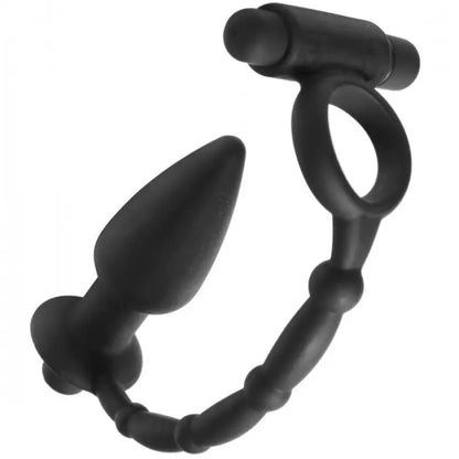 Viaticus Dual Cock Ring and Anal Plug Vibrator from Master Series