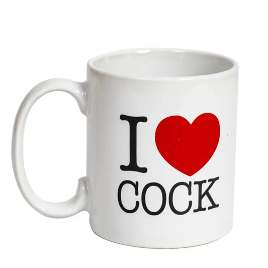 White I Love Cock Mug for Bold Self-Expression and Fun Drinking