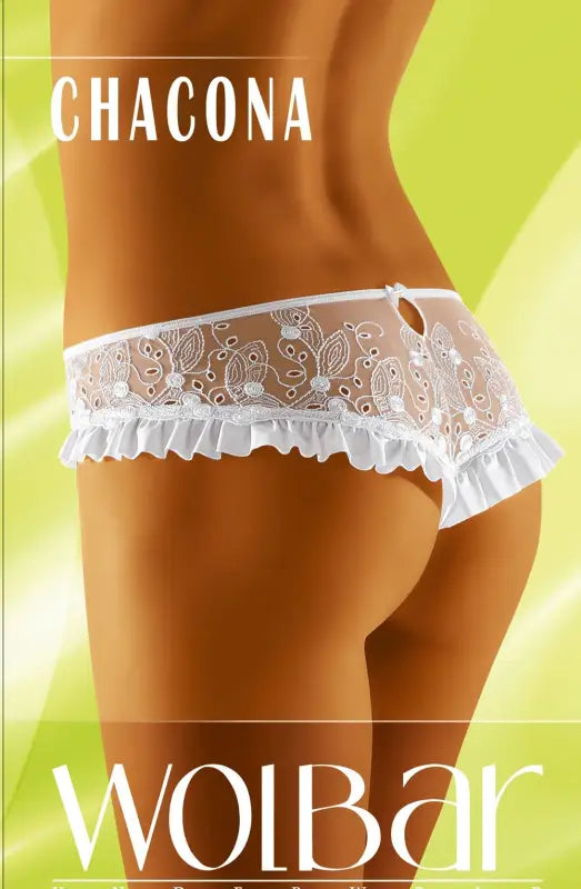 Wolbar Chacona White Exuding Timeless Elegance with Delicate Lace and Frilly Edges