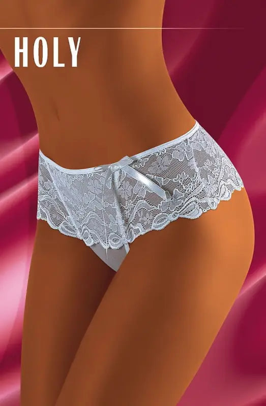 Wolbar Holy White Gorgeous Pair of Shorts with Lacy Trim Elegance