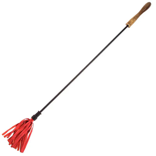 Wooden Handle Red Riding Crop from Rouge Garments