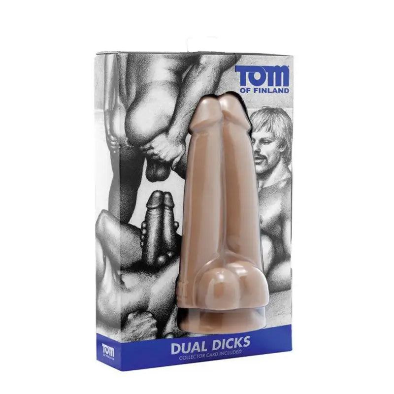 XR Tom Of Finland Dual Dicks Dildo with Suction Cup Base