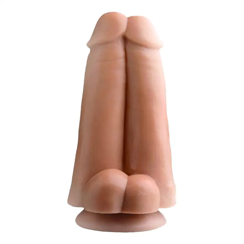 XR Tom Of Finland Dual Dicks Dildo with Suction Cup Base