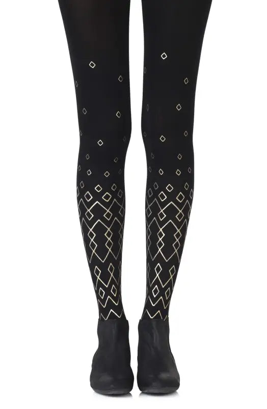 Zohara Diamonds Black Print Tights Your Ultimate Fashion Companion