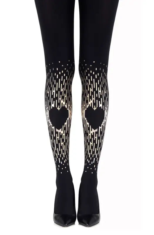 Zohara Spread Love Gold Print Tights for Ultimate Fantasy Fulfillment