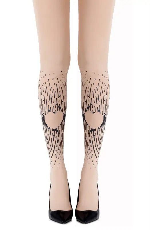 Zohara Spread The Love Powder Tights with Emerging Heart Design