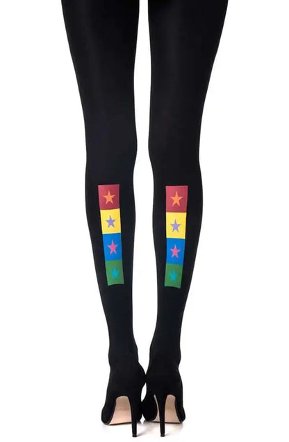 Zohara United Colors Black Print Tights for Ultimate Style Expression